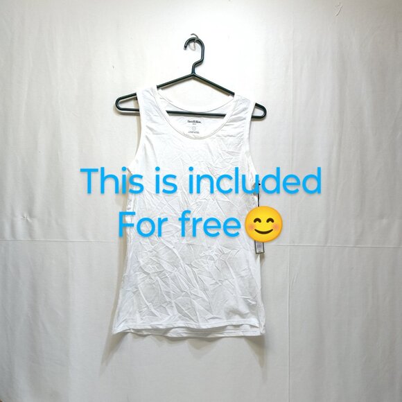 JoyLab Side-Tie Basic Tank Top Small Lilac Marble Sleeveless Asymmetrical Hem - Picture 3 of 9